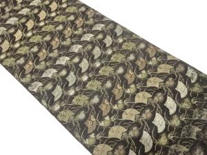 アンティーク　菊に誰が袖模様織り出し丸帯（材料）